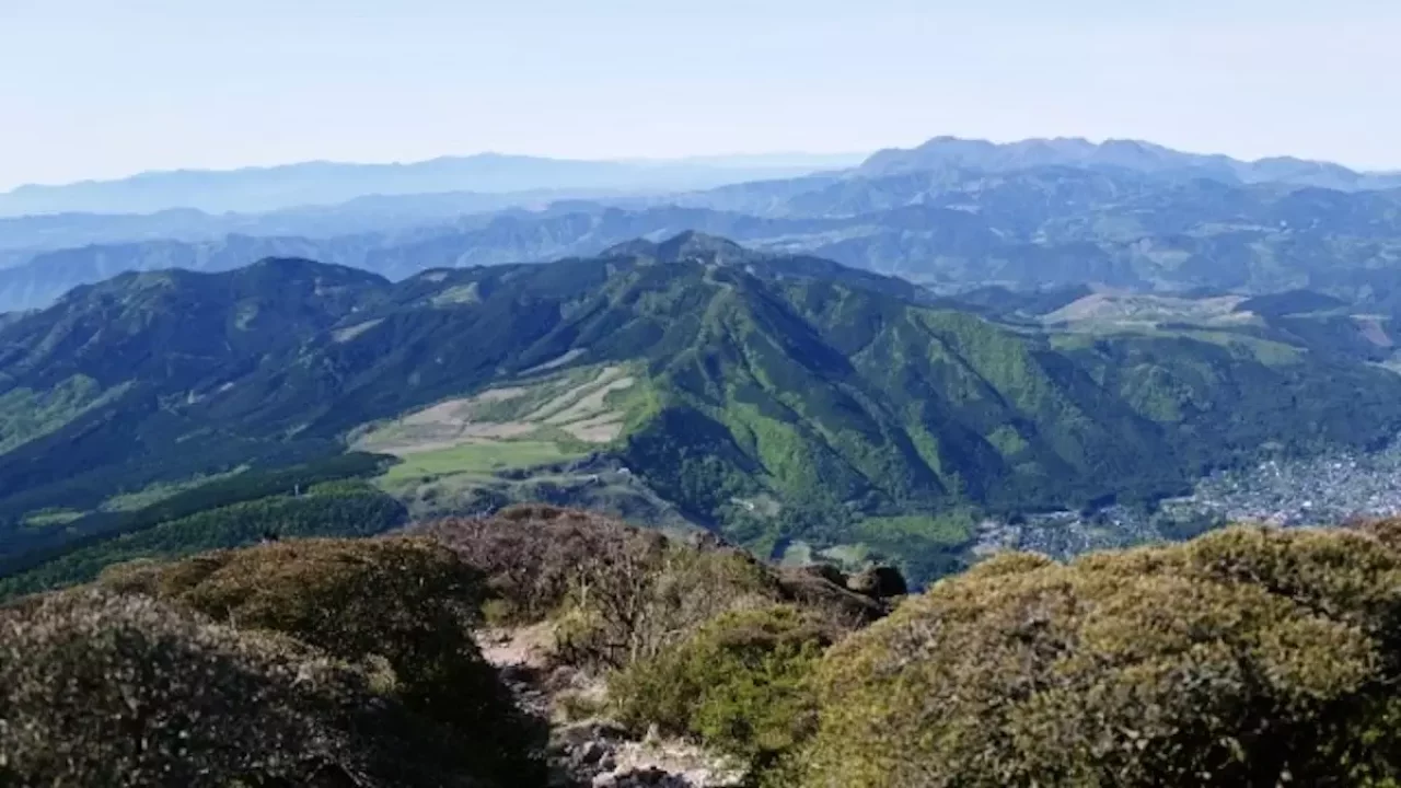 由布岳登山 東登山口ルートの眺望