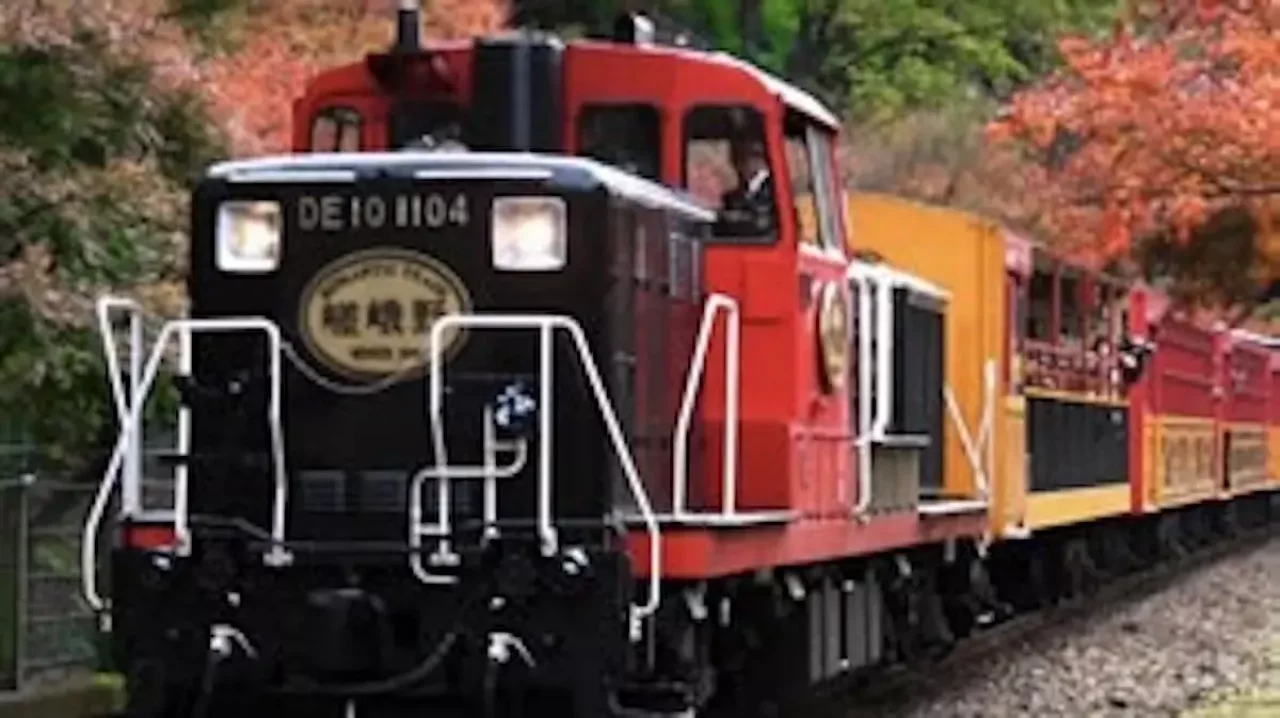 愛宕山 登山 嵯峨野トロッコ列車