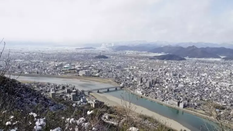 金華山 登山 山頂の眺め