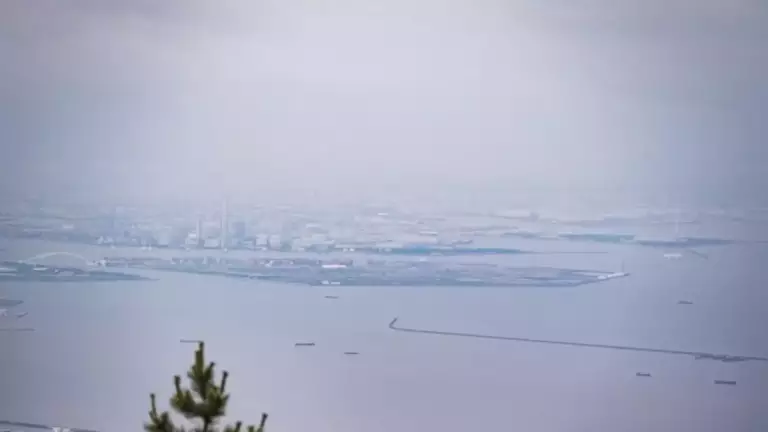 六甲山 登山 紅葉 大阪湾