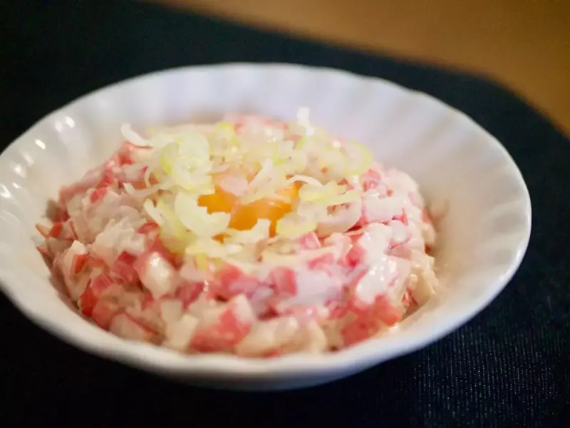 登山 食事 火を使わない
卵とろーり!かにかまタルタル